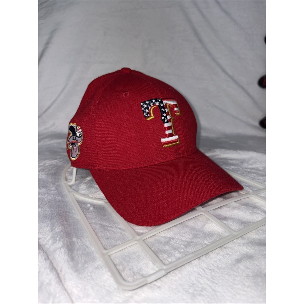 New Era We The People Texas Rangers Hat Red Size Medium Large MLB